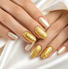 white gold nail polish